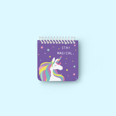 دفتر یادداشت سیمی مربعی "Unicorn 2"