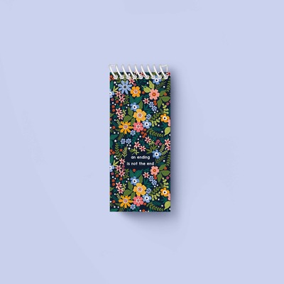 دفتر یادداشت سیمی مستطیلی "Floral 1"