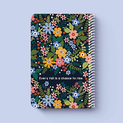 ست دفتر و یادداشت خط دار "Floral 1"