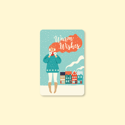 کارت پستال "Warm Wishes"