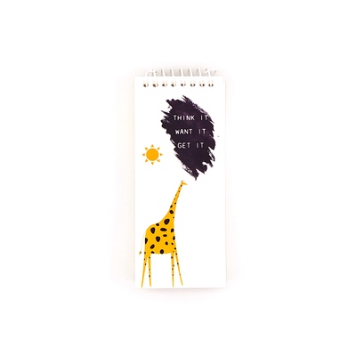 دفتر یادداشت سیمی مستطیلی "Giraffe"