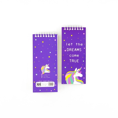 دفتر یادداشت سیمی مستطیلی "Unicorn (2)"